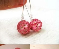 DIY Flower Ball Earrings