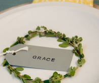 Herb wreath placecard