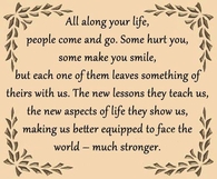all along your life