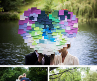 Post it heart pinata