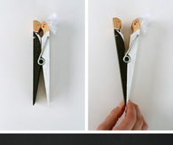 Kissing clothespin topper