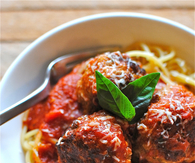 Spaghetti with meatballs
