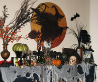 Halloween fireplace decorations