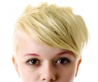 Blonde short cut