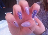 Purple aztec nail art