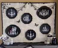 Spooky Halloween Mantel Backdrop