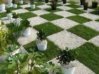 Modern square garden