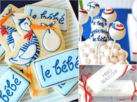 French Stork Baby Shower