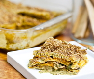 Butternut and wild mushroom lasagna