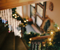 Banister christmas decoration