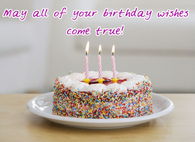 May all of your birthday wishes come true