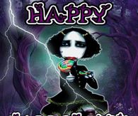 Happy Halloween Creepy Girl Gif