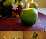 DIY Apple Candles