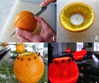 DIY Orange Halloween Candles