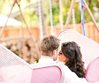 Romantic ferris wheel ride