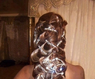 Bling Weaved Through Hair