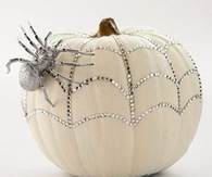 Spider Web No Carve Pumpkin