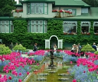 Formal Garden with Pond in Spring