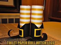 Toilet Paper Witch Legs