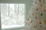 Pretty white christmas tree