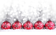 Red christmas ornaments