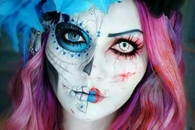 Half and half makeup