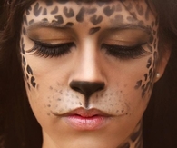 Leopard print makeup