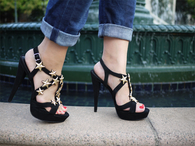 DIY star studded heels