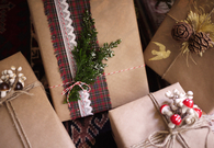 DIY holiday wrapping