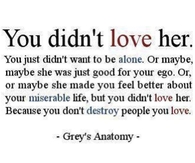 You Didnt Love Her