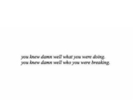 You Knew