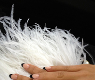 Black tipped manicure