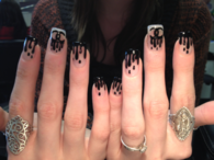 Chanel Paint Dipped Nail Art