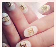 Chanel Logo Nail Art
