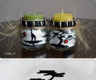 DIY African Theme Candle Holder