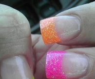 Colorful glitter nails