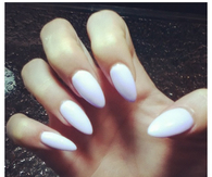 White stiletto nails