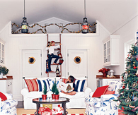 Red, white, blue christmas
