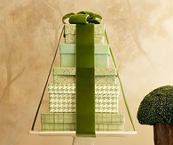 Stacked Wrapped Present Display