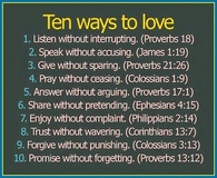 ten ways to love