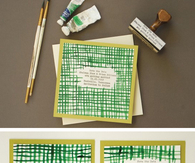 Hand painted and stamped invitations