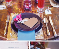 Heart wedding menu