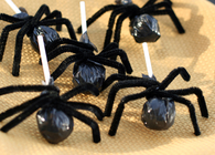 Spider lollipops