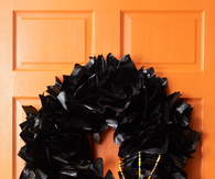 Black halloween wreath