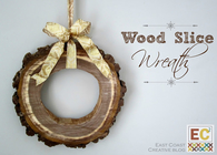 Wood slice wreath