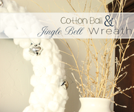Cotton ball wreath