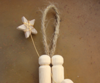 Rustic nativity ornaments