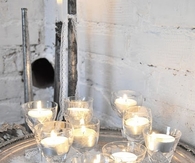 Winter candle decorations