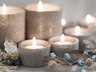 Silver Christmas Candles