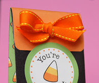 Candy corn halloween bag